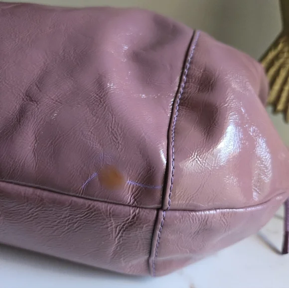 GUC Vintage Coach Poppy Pink Patent Leather Shoulder Hobo Bag